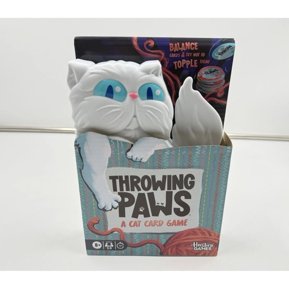Hasbro Gaming Throwing Paws: A Cat Card Game   Fun Skill and Action Card Games f